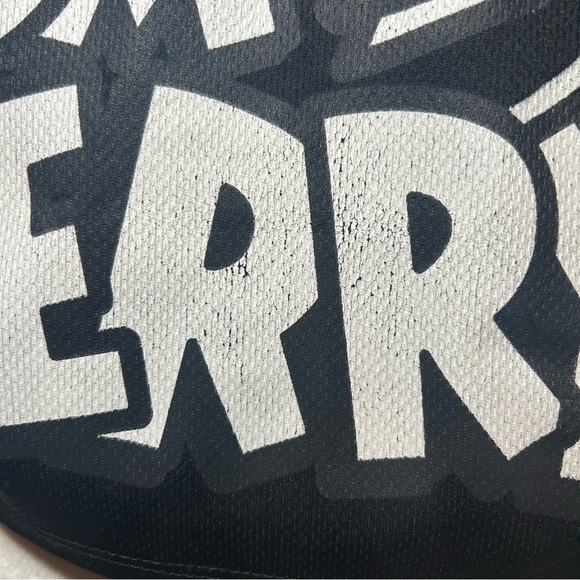 Tom & Jerry Size S Black Mesh Crop Top Jersey‎ Short Sleeve V Neck 3 Buttons - Picture 10 of 10